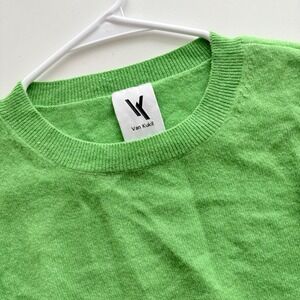 Van Kukil‎ Green Cashmere Crew Neck Pullover Sweater Women's L